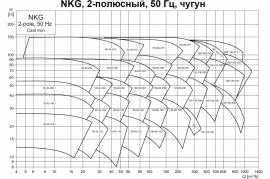 Характеристики NKG, 2-полюсный, 50 Гц, чугун