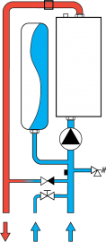 Гидравлическая схема настенных электрических котлов LEB
